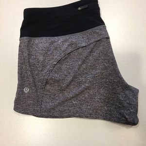 Lululemon Run Times Short in Gray and Black